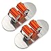 Sumnacon Mop Broom Holder Organizer, 2 Pcs 3M Self Adhesive Wall Mounted Mop Hooks Broom Hanger Holder with Spring Clip Design Bath Mounted Home Tools/Kitchen Organizer Rack(Oval)