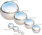 Tiberham Stainless Steel Gazing Ball 42-200 mm Reflective Garden Sphere view 2