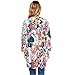 BOSSAND Women's Sheer Chiffon Blouse Loose Tops Kimono Floral Print Cardigan