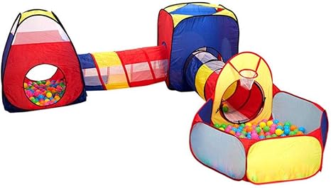 casa tienda de juegos con tunel y piscina de bola para ninos