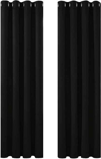 Deconovo Blackout Curtains 2 Panels 46x84 Inch Eyelet Thermal Insulated Kids