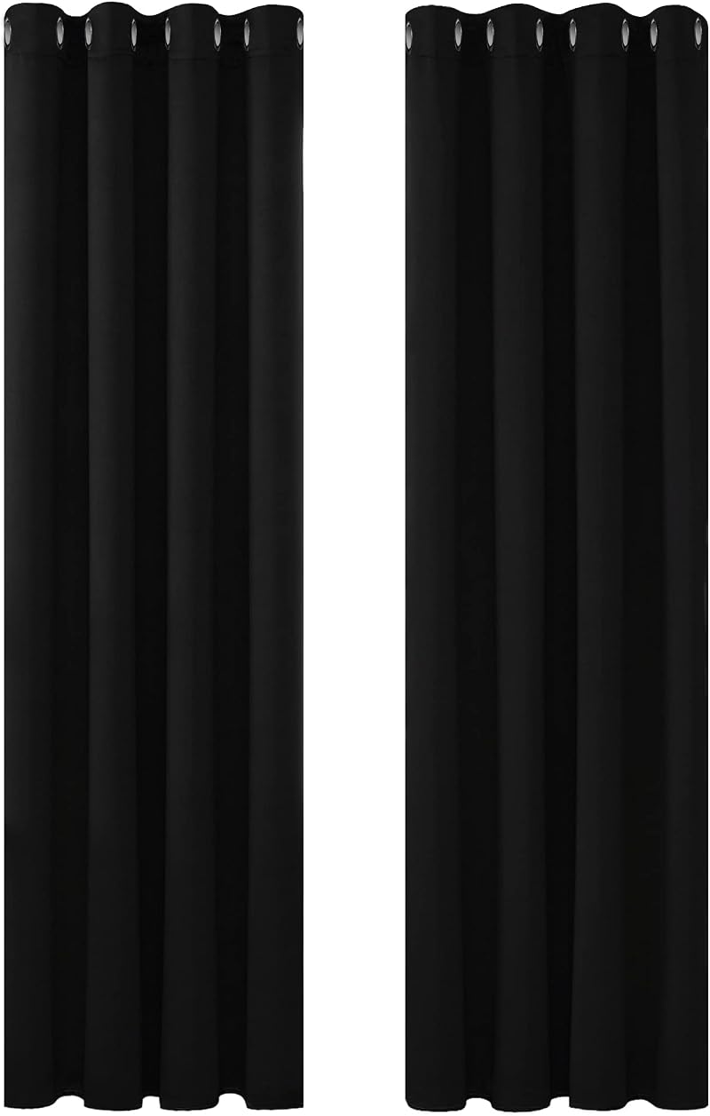Deconovo Blackout Curtains 2 Panels 46x84 Inch Eyelet Thermal Insulated Kids