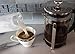Zell French Press Coffee Maker with Stainless Steel Frame and Glass Milk Frother Set | Clear Strong Borosilicate Glass Tea & Coffee Brewer with Bonus Milk Frother | 34 Oz (1 Liter)