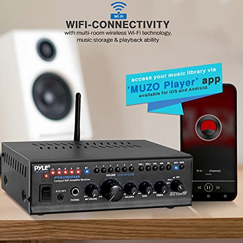 Pyle WiFi Stereo Amplifier Receiver Professional Home Theater Audio