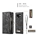 Galaxy Note 9 Wallet Case,AKHVRS Handmade Premium Cowhide Leather Wallet Case,Zipper Wallet Case [Magnetic Closure]Detachable Magnetic Case & Card Slots for Samsung Galaxy Note 9 - Black