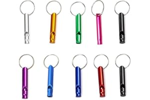 Esforzarse Dog Training Whistle, High Pitch Dog Whistles for Recall Training 10 Pcs, Dog Training Whistle with Key Rings, Pet