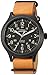 Timex Men's TWG016200 Expedition Scout 43 Tan Leather Slip-Thru Strap Watch Gift Set + Black Nylon Strap