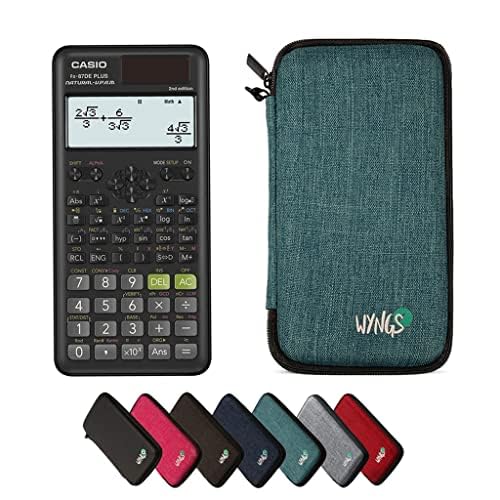 Casio fx-87DE Plus 2nd edition including a WYNGS protective case in Turquoise - Basic Set (German) — image 1