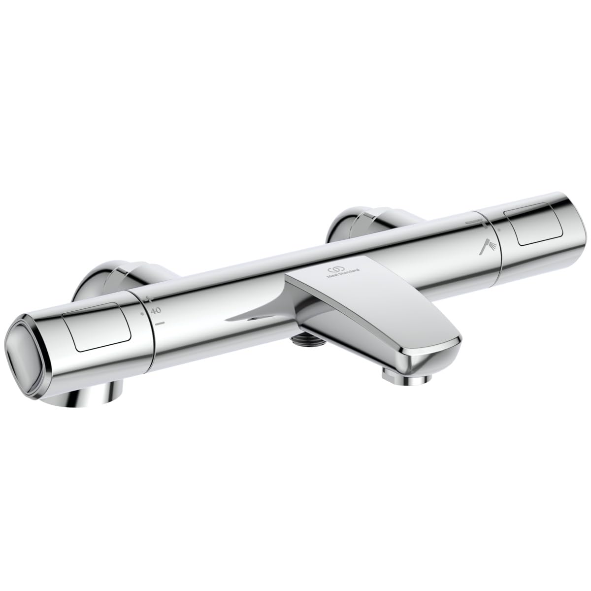 Ideal Standard Ceratherm T100 Exposed Thermostatic Rim Mounted Bath Shower Mixer, Chrome