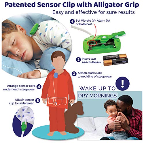 Wet Stop 3 Bedwetting Alarm (Blue) 6 Alarms & Vibration, Enuresis Alarm, Incontinence, Potty