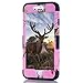Hocase iPhone 6s Case, Camouflage Series, Durable Silicone Bumper and Hard Polycarbonate Shock & Scratch Resistant Case for Apple 4.7 inch iPhone 6s(2015) / iPhone 6(2014) - Pink+Black