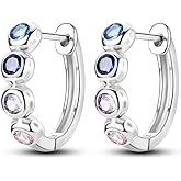 Parmuz Small Hoop Earrings for Women 925 Sterling Silver Hoop Earrings Set lightweight Statement Small Hoop Cuff Earring Dainty Huggie Jewelry Gift for Woman