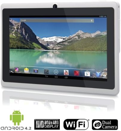 AudioSnax Q7 - 7" Android Tablet PC, Android 4.2,Dual Core, Dual Cameras, 5 Point Capacitive Touch Screen, CPU: Allwinner Tech BOXCHIP A23, DDR3 4GB ROM, WiFi, G-sensor - Preloaded Apps: Facebook, YouTube, Dictionary, Viber and more - White
