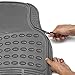 OxGord Ridged All-Weather Rubber Floor-Mats - Waterproof Protector for Spills, Dog, Pets, Car, SUV, Minivan, Truck - 3-Piece Set, Gray