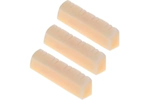 DILWE 3Pcs Mandolin Bone Nut, String Nut for 8 String Mandolin Instrument Replacement Repair Accessories