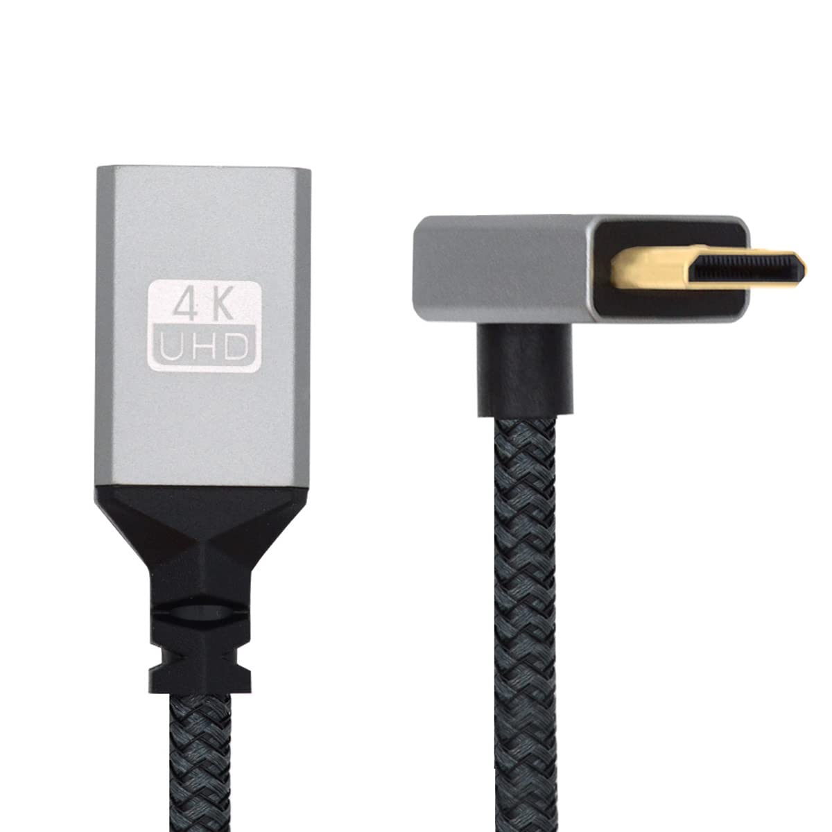 CY 4K Cable Type-C MINI HDMI 1.4 Male 90 Degree Up Angled to HDMI Female Extension Cable for DV MP4 Camera DC Laptop HDTV