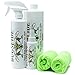 BugSlide Saver Pack, 4 oz Travel Kit with Microfiber Cloth, 16 oz Spray Kit with Microfiber Cloth, 32 oz Refill Bottle, Waterless Detailer, Cleans All Surfaces and Vehicles Without Scratching