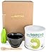 Drink Matcha Brown Tea Gift Box Set - Matcha Tea Ceremony Gift Set - with Organic Ceremonial Matcha Green Tea 1 Ounce Tin Can, a Bamboo Whisk, a Ceramic Whisk Holder, a Matcha Bowl and Bamboo Spoon.