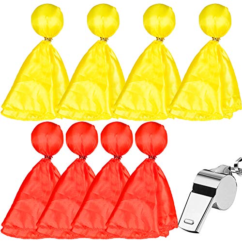 Jolbndcv 8 Pieces Football Penalty Flag Throwing Yellow Ball Football Referee Props Chasing Streamers - Thumbnail 7