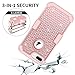 MCUK iPhone 7 Plus Case, 3 in 1 Hybrid Best Impact Defender Cover Silicone Rubber Skin Hard Combo Bumper with Scratch-Resistant Case for Apple iPhone 7 Plus (2016) (Rose Gold)