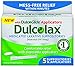 Dulcolax Laxative Suppositories with Dulcoglide Suppository Applicator 5 Count Fast, Reliable, Gentle Relief from Constipation Within 15-50 Minutes, Comfort Shaped Medicated Suppositories