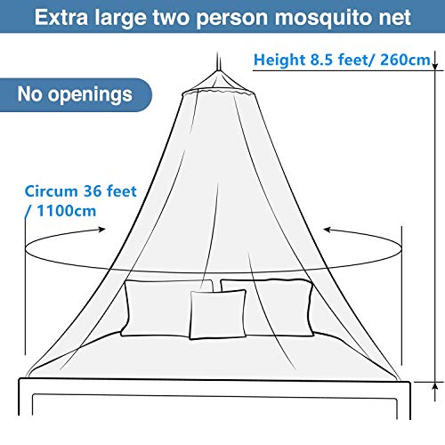 AIFUSI Mosquito Net for Bed, King Size Bed Canopy Hanging Curtain