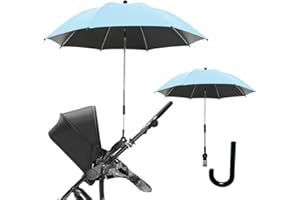 Nakazawa Clip-On Universal Stroller Umbrella with UV Protection, Baby Stroller Parasol 85cm/33.5in diameter with Umbrella Clip Fixing Device