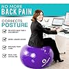 Exercise Fitness Swiss Yoga Ball - Anti Burst Extra thick with Hand Pump for Home Gym - Birthing Ball for Yoga, Pilates…