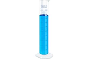500ml Plastic Measuring Graduated Cylinder, Polypropylene Plastic, 2-Sided Marking, Ideal for Science, School and Home Lab, HUAOU, Pack of 1