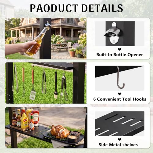 Redlife 5x6 FT Hardtop Grill Gazebo Review: BBQ Shelter with Bar Counter & Side Extension image 20