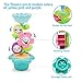 Lydaz Bath Toys Set, Kids Flower Waterfall Water Station, Stacking Cups and Watering Can Plus Bath Toy Organizer, 6 PCs Bathtub Bathtime Toys for Baby Toddlers 1 2 3 Year Old