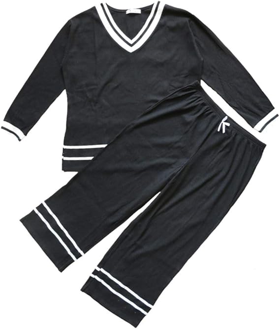 Amazon Peiqih パジャマ レディース上 な で 首 ロングスリーブパンツセット 寝間着 綿100 快適 部屋着 の 春 夏 秋 パジャマ ルームウェアセット 通販