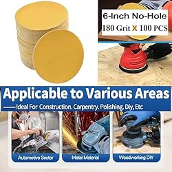 Premium Material,6" Sanding Discs 100 Pcs 180Grit