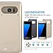 Galaxy S7 Edge Battery Case Wireless Charging - BIGFOX 5200mAh Slim External Battery Case,Protective Power Bank Charger Case Cover with Kickstand for Samsung Galaxy S7 Edge(Gold)