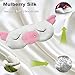 MSSilk Sleep Eye Mask- Smoothing Mulberry Silk- Adjustable Elastic Strap- Lightweight- with A Bonus Pair of Earplug in a Carry Pouch (Lovely Flying Pig)