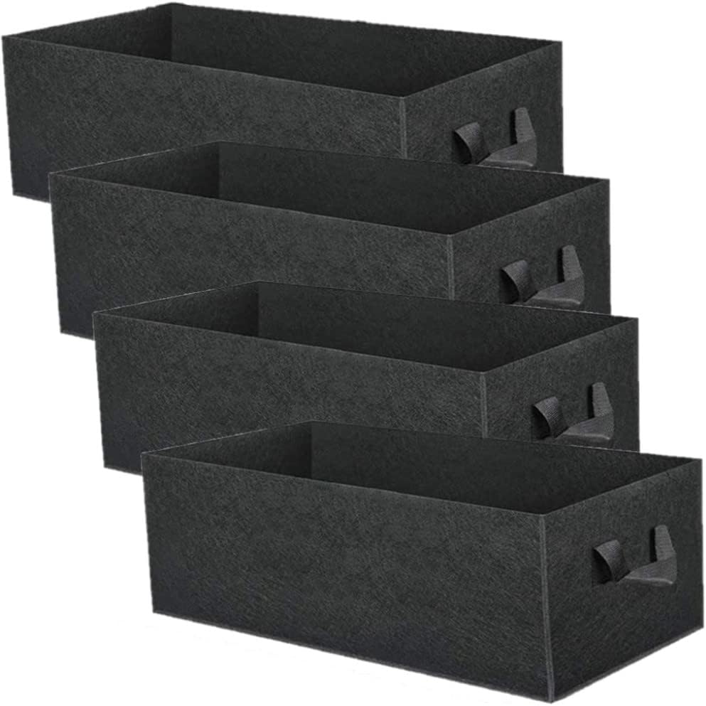 LATERN 4Pcs 8 Gallon Rectangular Plant Growing Bags - Heavy Duty