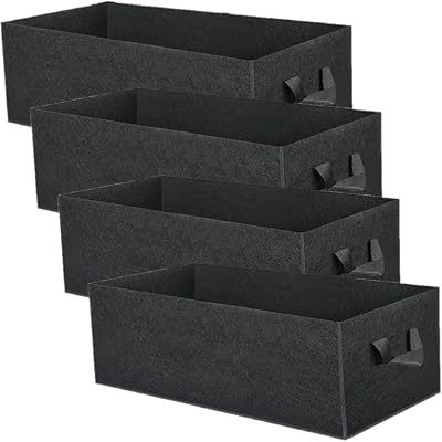 LATERN 4Pcs 8 Gallon Rectangular Plant Growing Bags - Heavy Duty