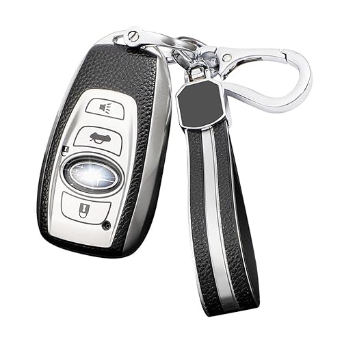 leather keychain Key fob cover for Subaru BRZ Legacy Outback