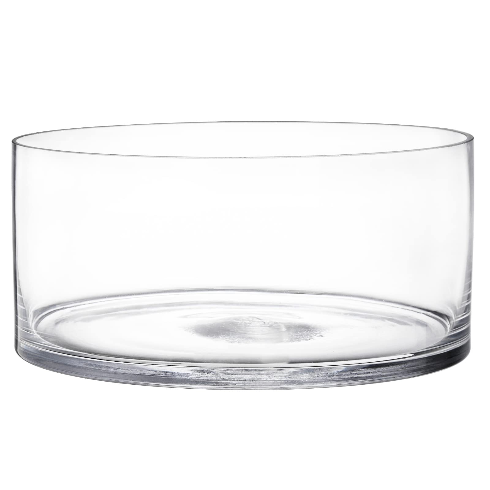 YOUEON Wide Glass Cylinder Vase (20x10cm), Decorative Terrarium for Flowers, Pillar Candles & Arrangements, Wedding, Event & Home Centerpiece