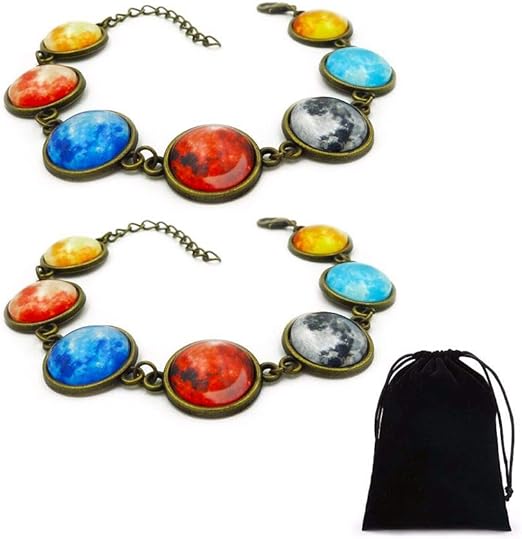 Pince Yue Système Solaire Bracelet Soleil Lune Terre