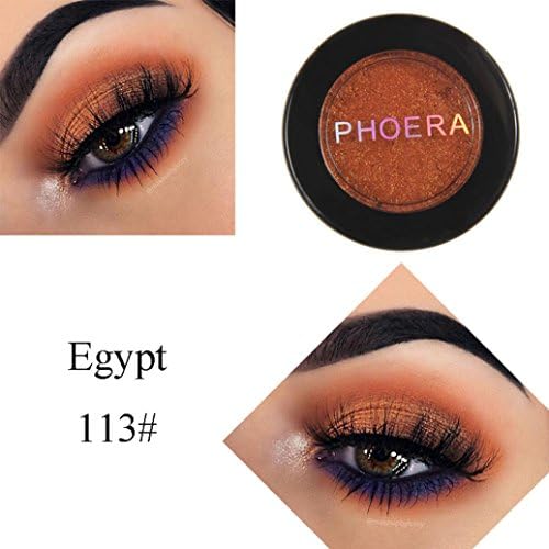 Unpara PHOERA Glitter Eyeshadow Powder Shimmer Metallic Eye Shadow Palette Cosmetic (M)