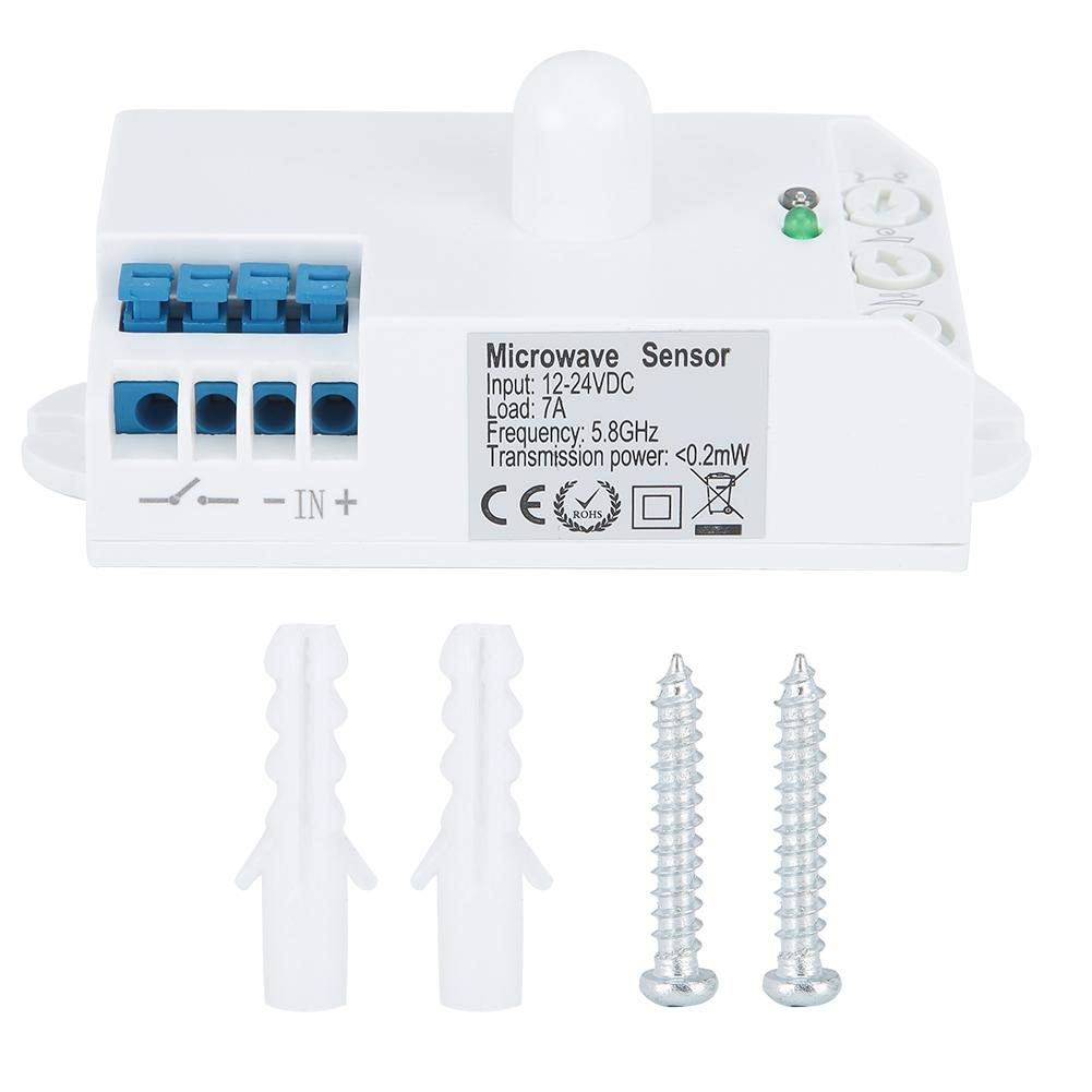 GAESHOW 5.8GHz Microwave Radar Sensor Light Switch Body Motion HF Detector, 360 Degree Microwave Smart Motion Detector Radar for Closet, Basement, Garage, Aisle, Stairs