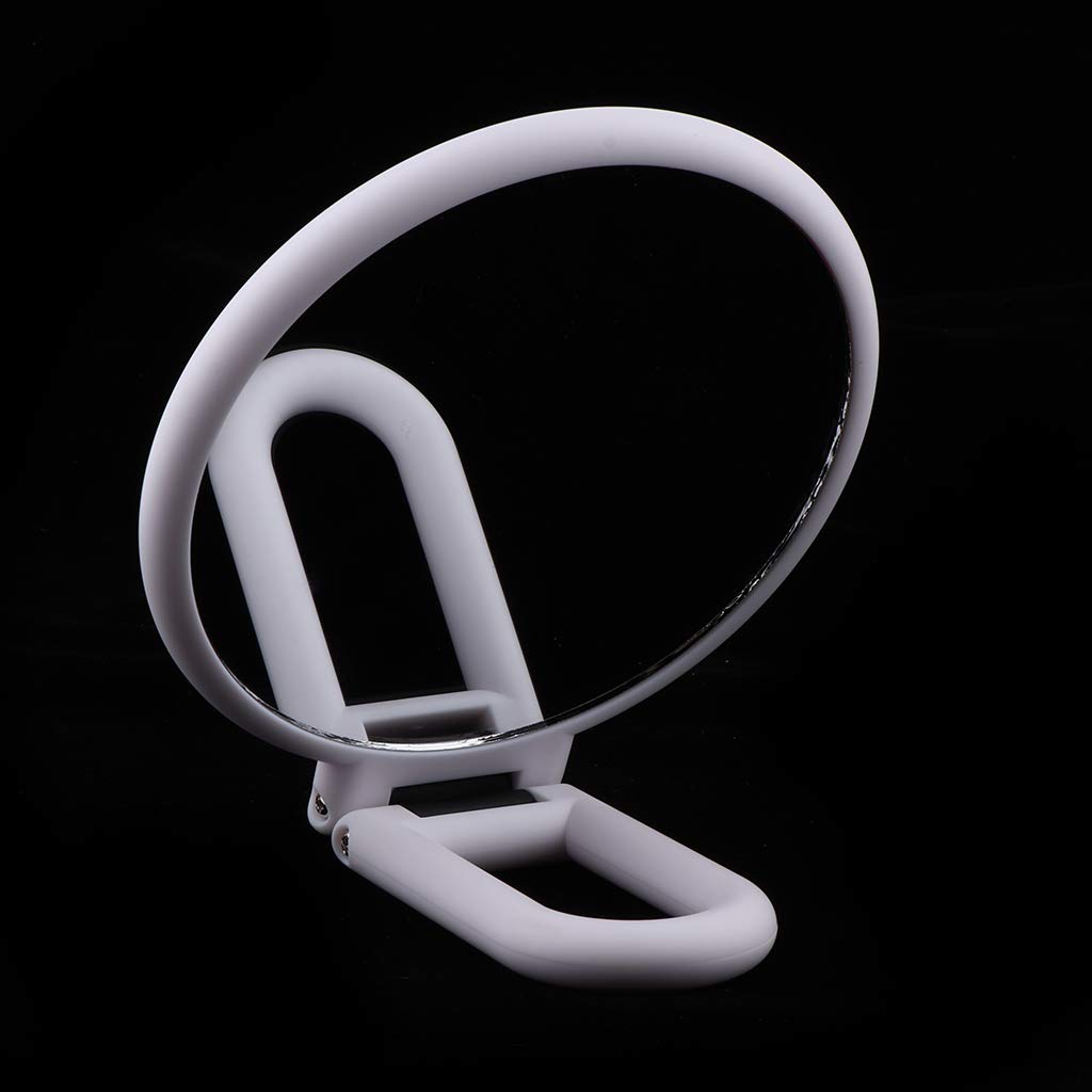 Espejo de Maquillaje con Asa Ajustable sobre Mesa Blanco x15 Espejo