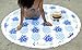 Bonita Beach Collection Round 'Roundie' Beach Towel Thick Terry Cotton with Fringe Tassels - Various Designs & Colors (The Maui (Blue Pineapple))