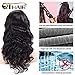 QTHAIR 10A 13x4 Lace Front Human Hair Wigs 22inch Brazilian Body Wave Pre Plucked With Baby Hair Body Wave Brazilian Virgin Hair Lace Frontal Wigs for Black Women(150% density,Natural Black)