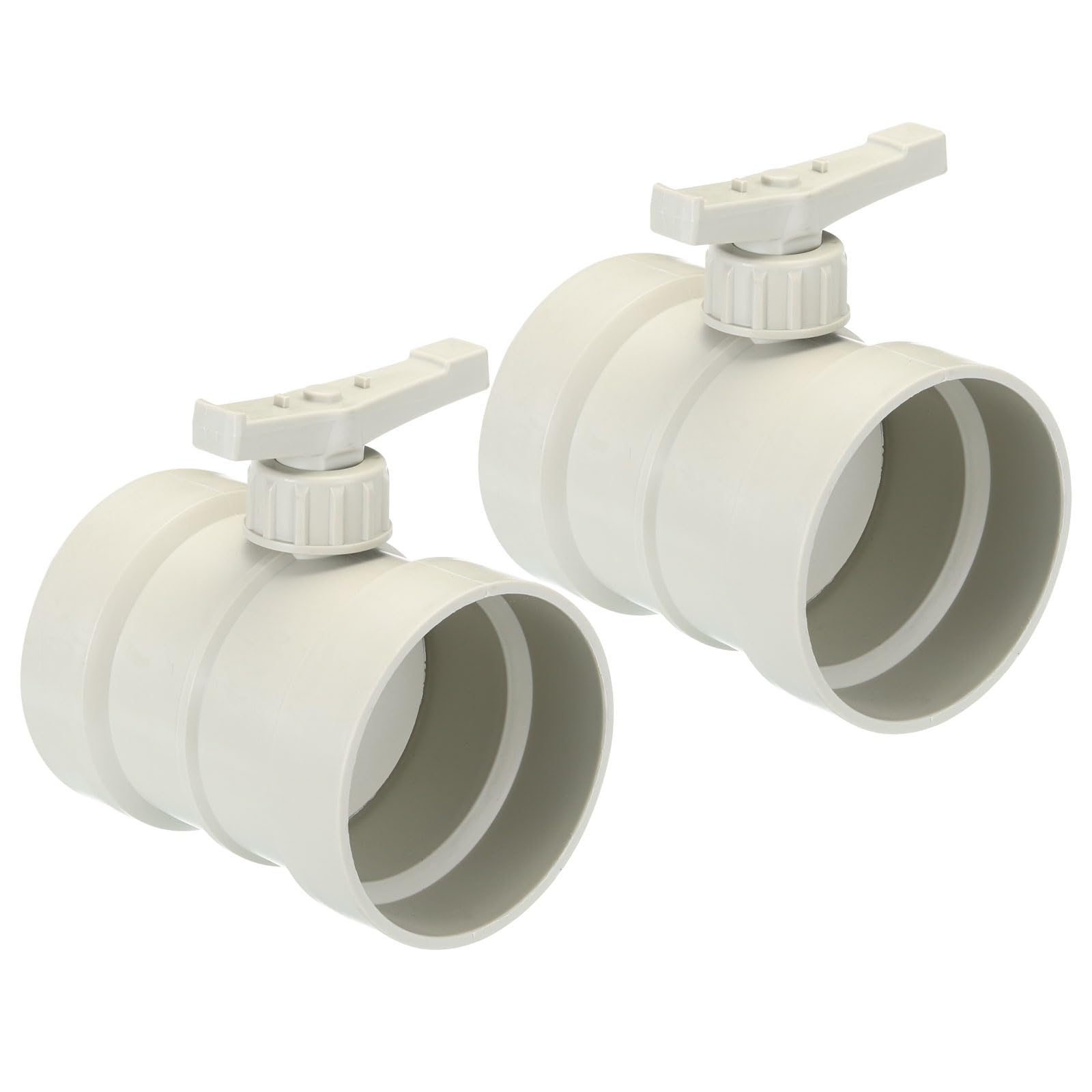 PATIKIL 4.3" HVAC Duct Manual Volume Damper, 2 Pack PP Adjustment Flame Retardant Airflow Backdraft Damper Control for HVAC Air Balancing System, Beige