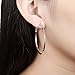 Hoop Earrings, White Gold Plated Round Silver Hoop Earrings for Women Sensitive Ears 1.57''