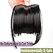 Clips in Hair Bangs Fringe Hair Extensions Clip On Bang Synthetic Hairpieces False Short Flat Two Side (1B#)