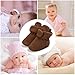 CIOR Baby Baby Cozy Fleece Booties with Non Skid Bottom,DNDXBX,Dark Brown,13