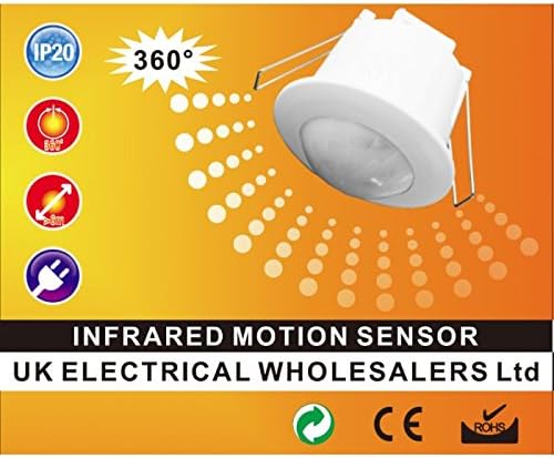UKEW 360° PIR Motion Sensor, Adjustable Recessed Occupancy Detector with Timer & LUX Control - Image 5